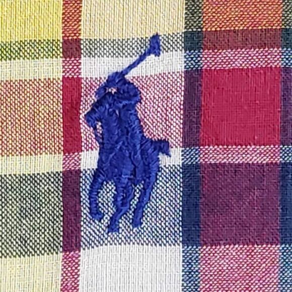 Polo Ralph Lauren Shirt Oxford Mens Size XL Plaid Button Down SS Collared - Picture 5 of 10